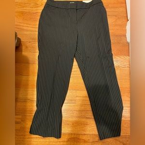 Chico’s pinstripe pants black & grey